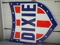 $OLD 72x82 DSP Dixie Gasoline Shield w/ Pole/Frame