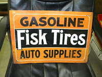 $OLD Fisk SST Gasoline Tires Auto Supplies Sign