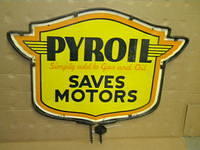 $OLD Pyroil DST Motor Oils Sign w/ Frame