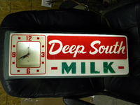 $OLD Deep South Milk Dairy Light Up Clock Sign