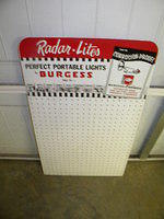 $OLD Burgess Batteries Metal Rack Type Sign