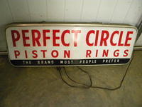 $OLD Perfect Circle Piston Rings Lighted Sign