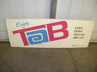 $OLD TAB soda pop sign