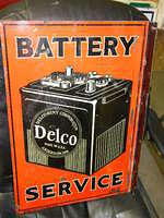 $OLD Early AC Delco United Motors Service Tin Flange Sign