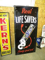 $OLD Life Savers Lighthouse Porcelain Sign