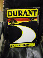 $OLD Durant Porcelain Flange Sign