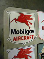 $OLD Mobil Aircraft PPP Porcelain Sign