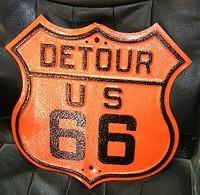 $OLD US Route 66 Detour Shield Sign 1927