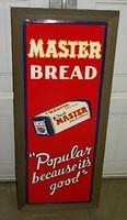 $OLD Master Bread Embossed Tin Sign