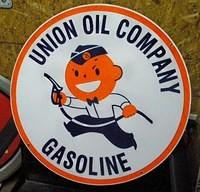 $OLD Union Oil Company Porcelain Sign (new) w/ Speedy