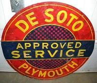 $OLD Desoto Plymouth DSP Porcelain Sign