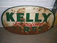 $OLD Kelly Springfield Tires DST Tin Sign