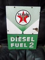 $OLD Texaco Diesel Fuel 2 PPP Porcelain Pump Sign